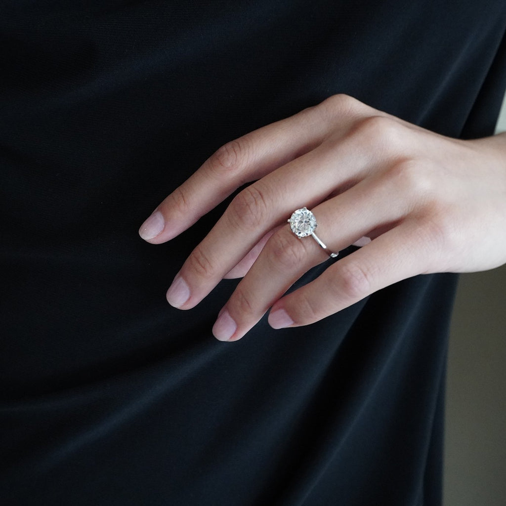 Round Solitaire Lab Grown Diamond Engagement Ring
