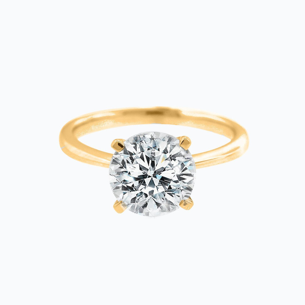 Round Solitaire Lab Grown Diamond Engagement Ring