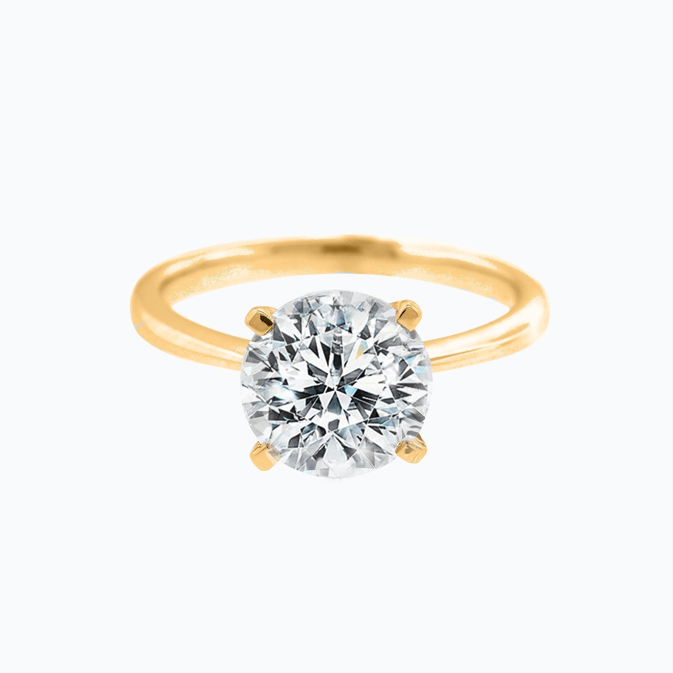 Round Solitaire Lab Grown Diamond Engagement Ring