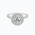 Round Halo & Pave Lab Grown Diamond Engagement Ring