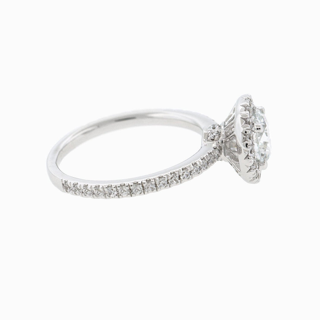 Round Halo & Pave Lab Grown Diamond Engagement Ring