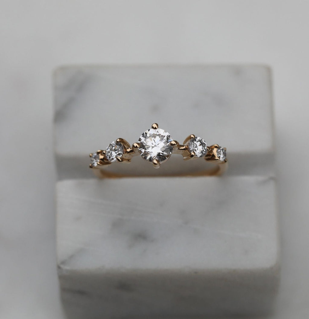 0.80 CT Round Dainty Lab Grown Diamond Wedding Band