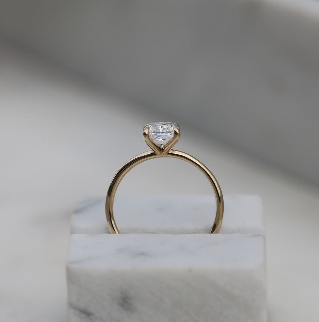 Radiant Solitaire Lab Grown Diamond Engagement Ring