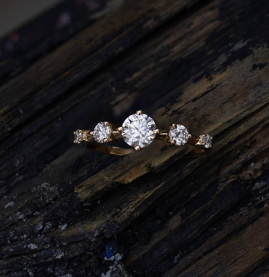 0.80 CT Round Dainty Lab Grown Diamond Wedding Band