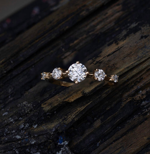 0.80 CT Round Dainty Lab Grown Diamond Wedding Band