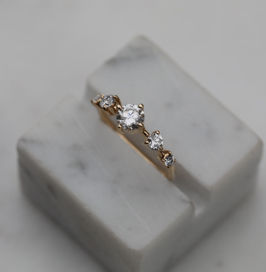 0.80 CT Round Dainty Lab Grown Diamond Wedding Band