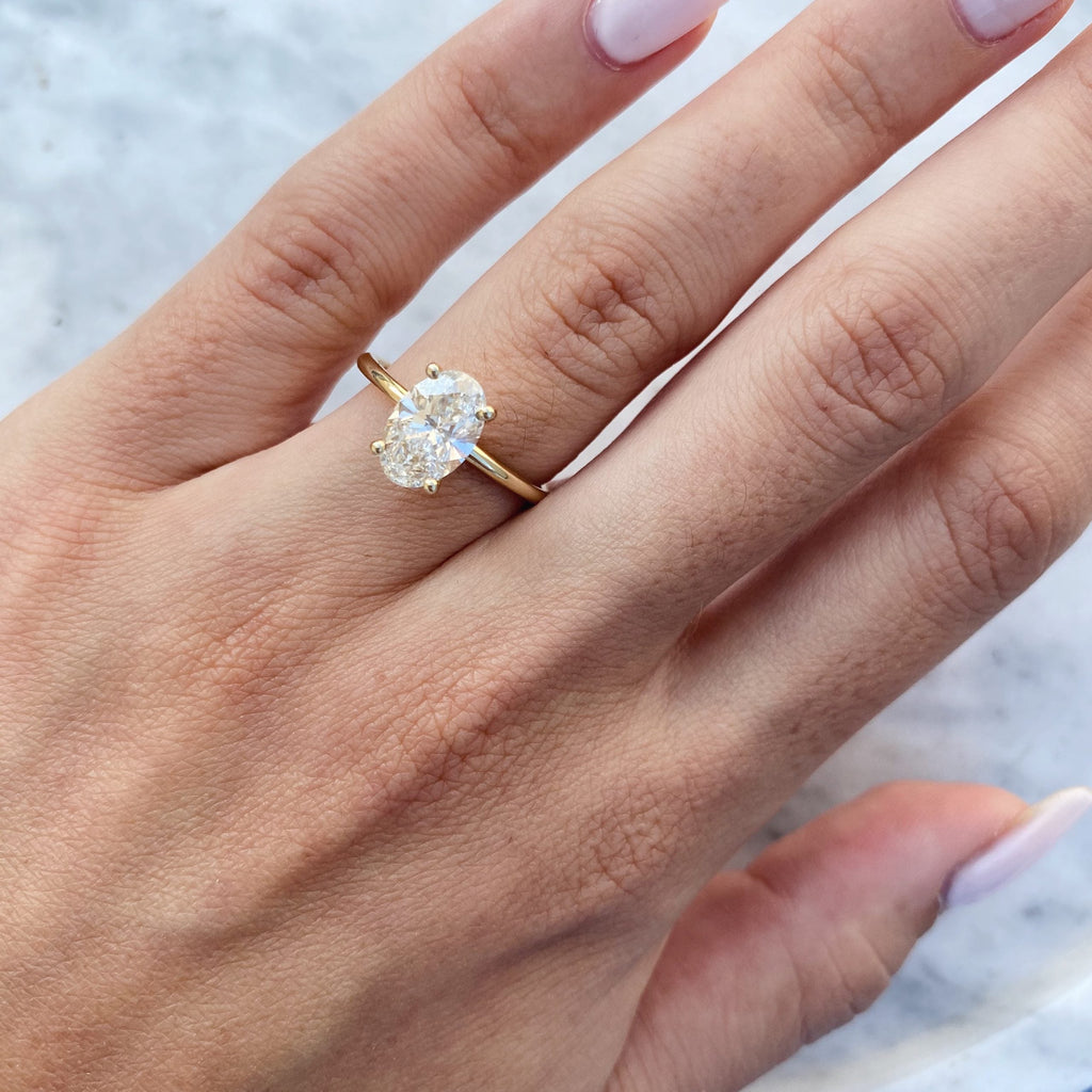 Oval Solitaire Lab Grown Diamond Engagement Ring
