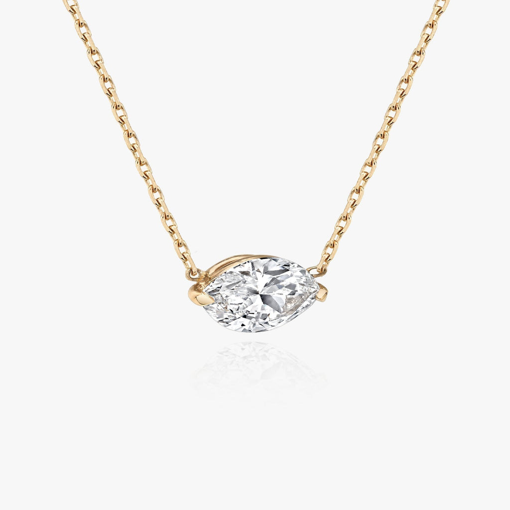 1.0 CT Marquise Solitaire Lab Grown Diamond Necklace