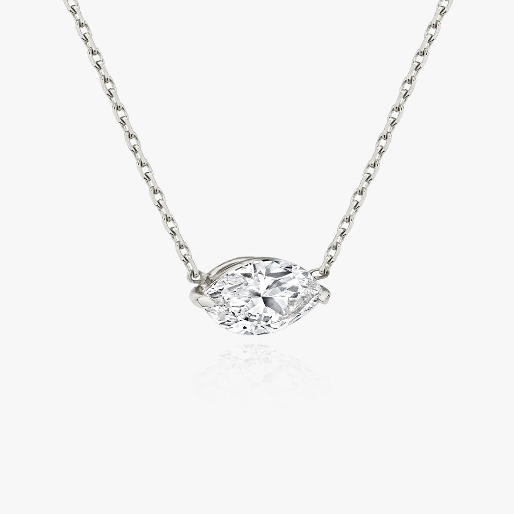 1.0 CT Marquise Solitaire Lab Grown Diamond Necklace
