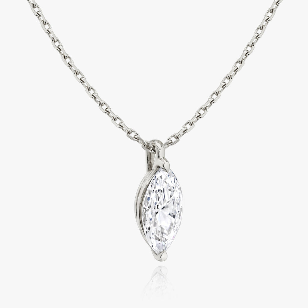 1.0 CT Marquise Solitaire  Lab Grown Diamond Necklace