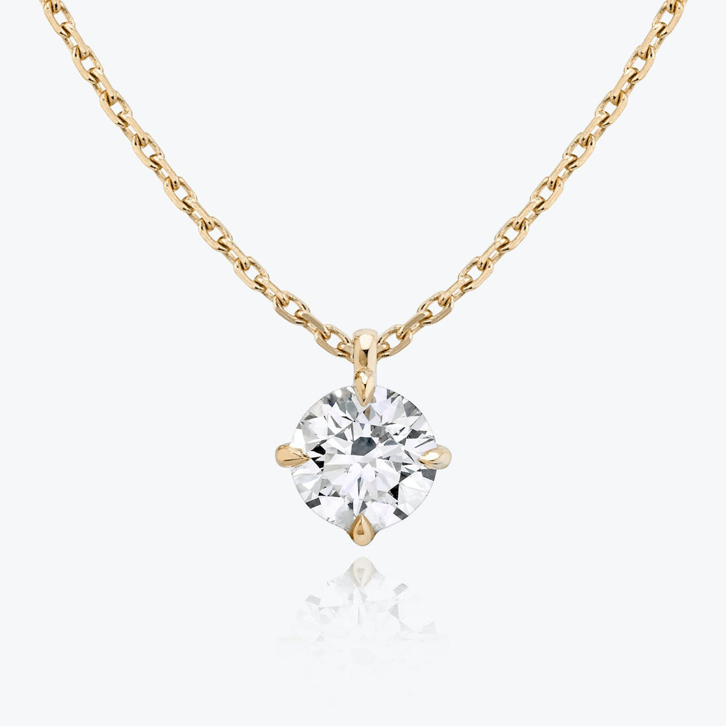 1.0 CT Round Solitaire  Lab Grown Diamond Necklace