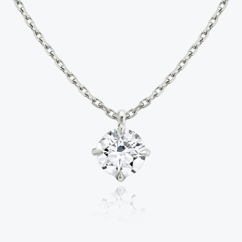 1.0 CT Round Solitaire  Lab Grown Diamond Necklace