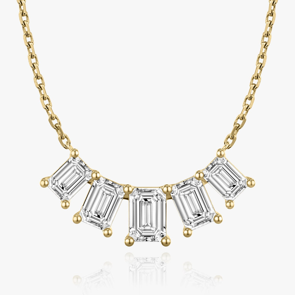 3.50 TCW Emerald  Lab Grown Diamond Necklace