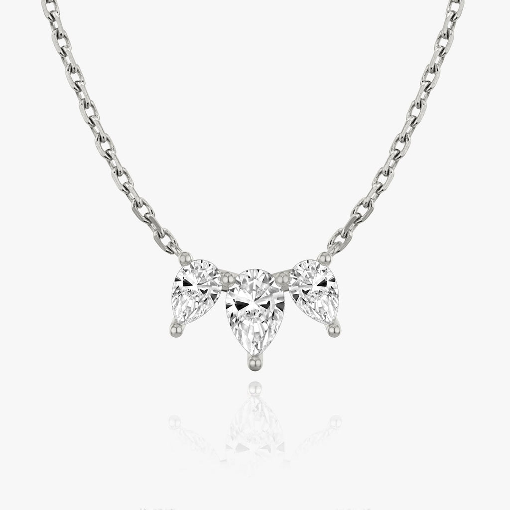 1.0 TCW Pear  Lab Grown Diamond Necklace
