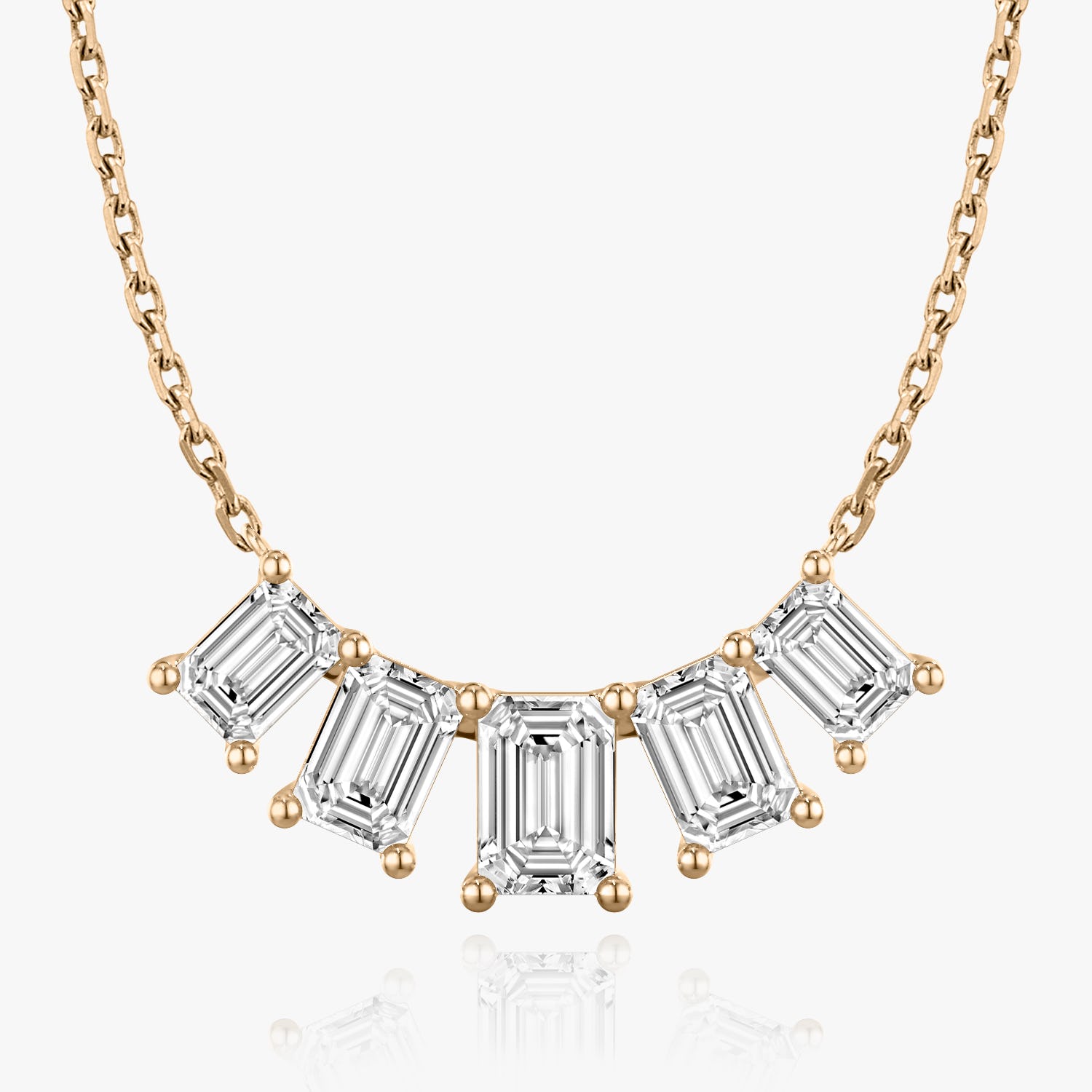 3.50 TCW Emerald  Lab Grown Diamond Necklace