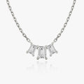 1.0 TCW Emerald Lab Grown Diamond Necklace