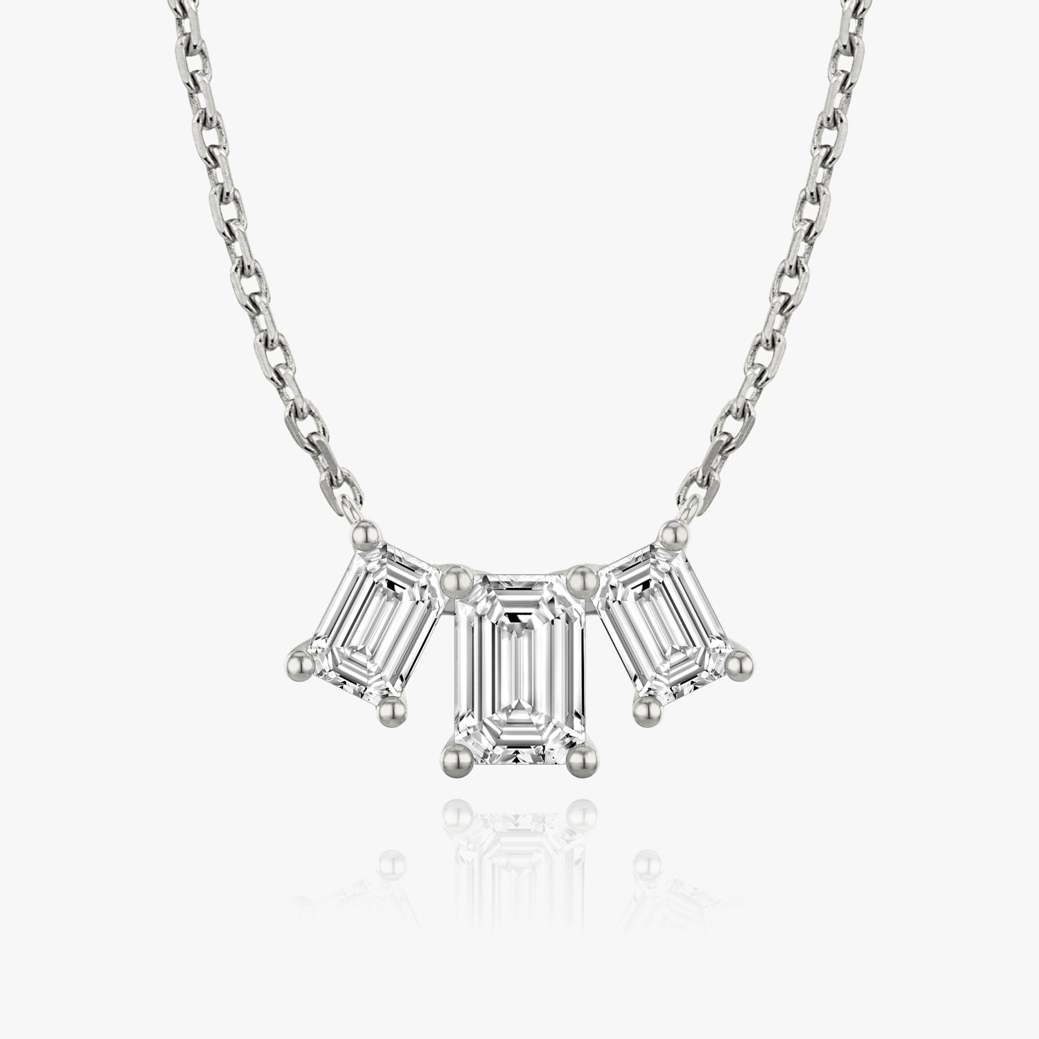 2.0 TC Emerald Lab Grown Diamond Necklace