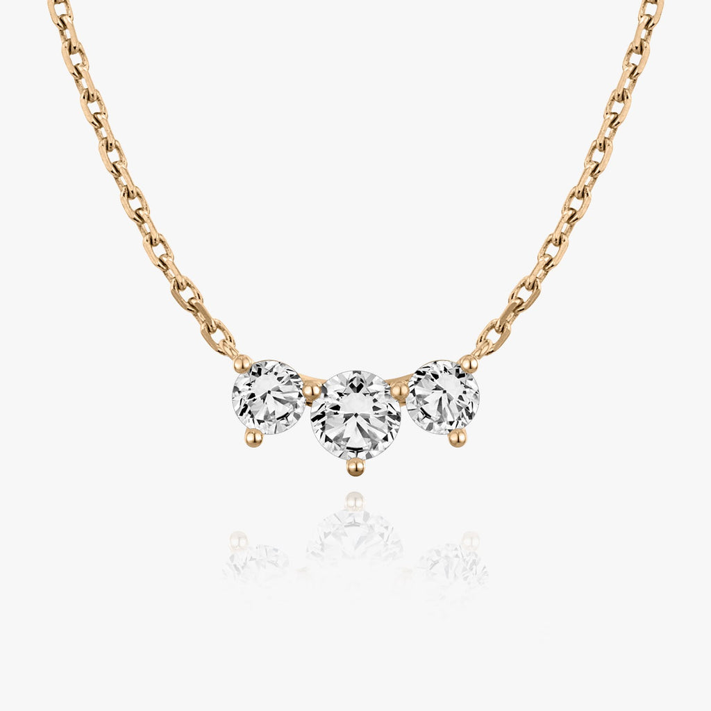 1.0 TCW Round  Lab Grown Diamond Necklace