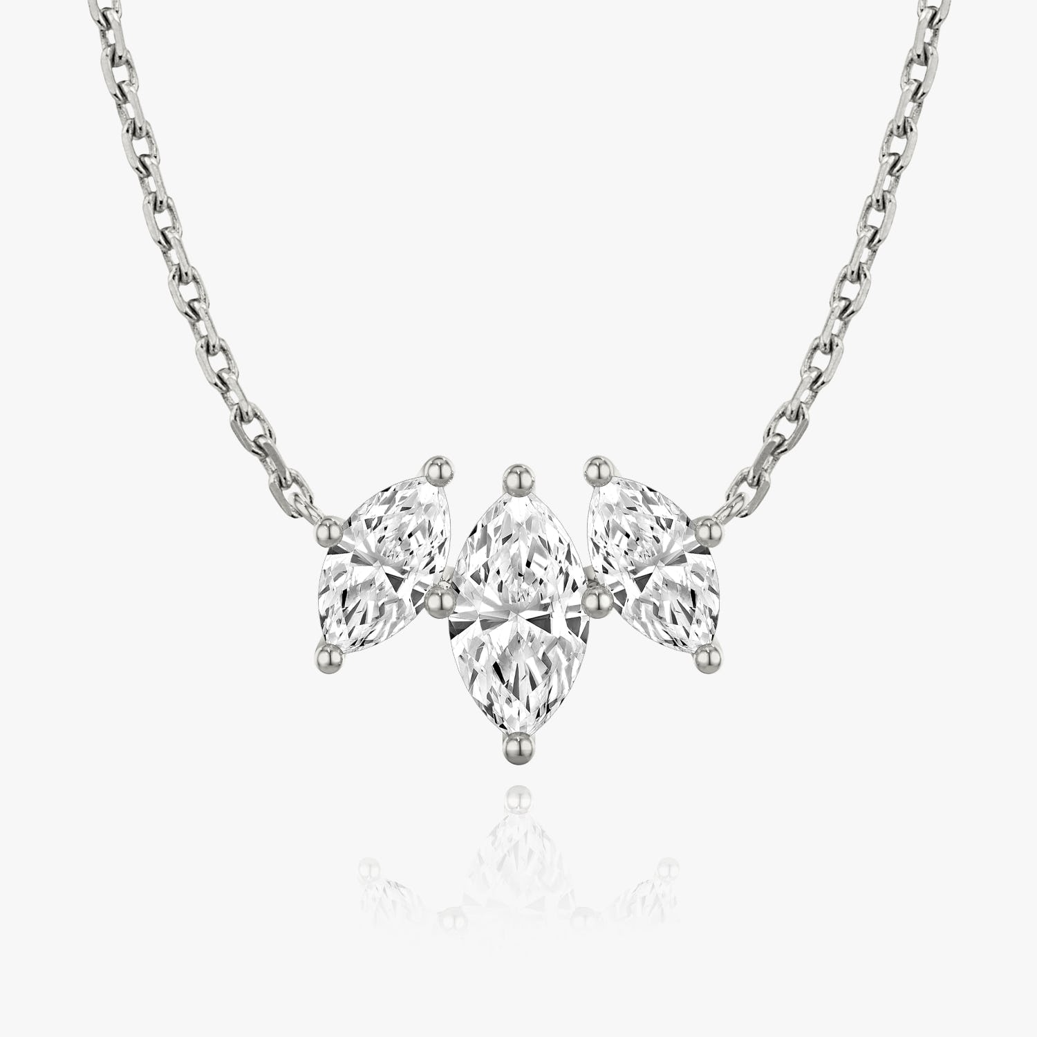 1.0 TCW Marquise  Lab Grown Diamond Necklace