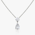 1.50 TCW Pear & Round  Lab Grown Diamond Necklace
