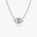 1.0 CT Marquise Bezel Solitaire Lab Grown Diamond Necklace