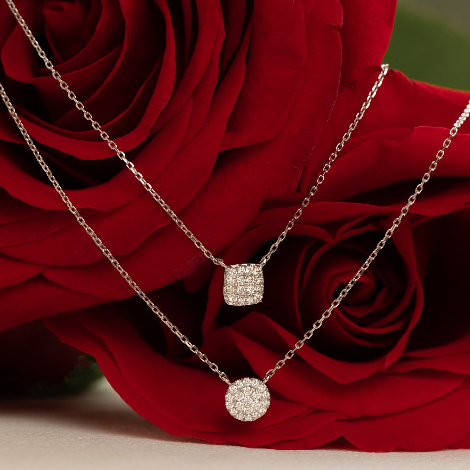 0.12 TCW Round  Lab Grown Diamond Necklace