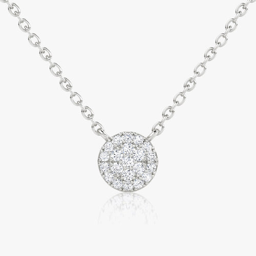 0.12 TCW Round  Lab Grown Diamond Necklace