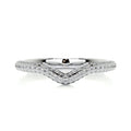 0.75 CT Round Curved Lab Grown Diamond Wedding Band