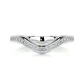 0.3 CT Round Curved Lab Grown Diamond Wedding Band