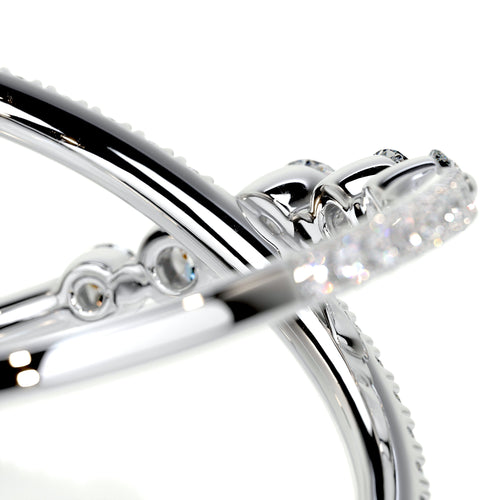 0.42 CT Round Criss Cross Lab Grown Diamond Wedding Band