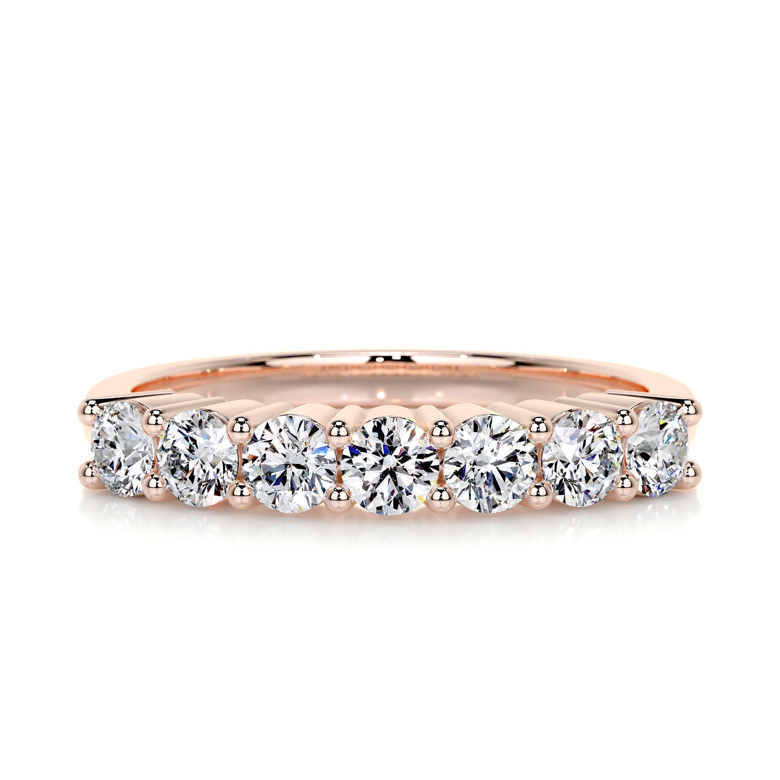0.75 CT Round 7 Stones Lab Grown Diamond Wedding Band