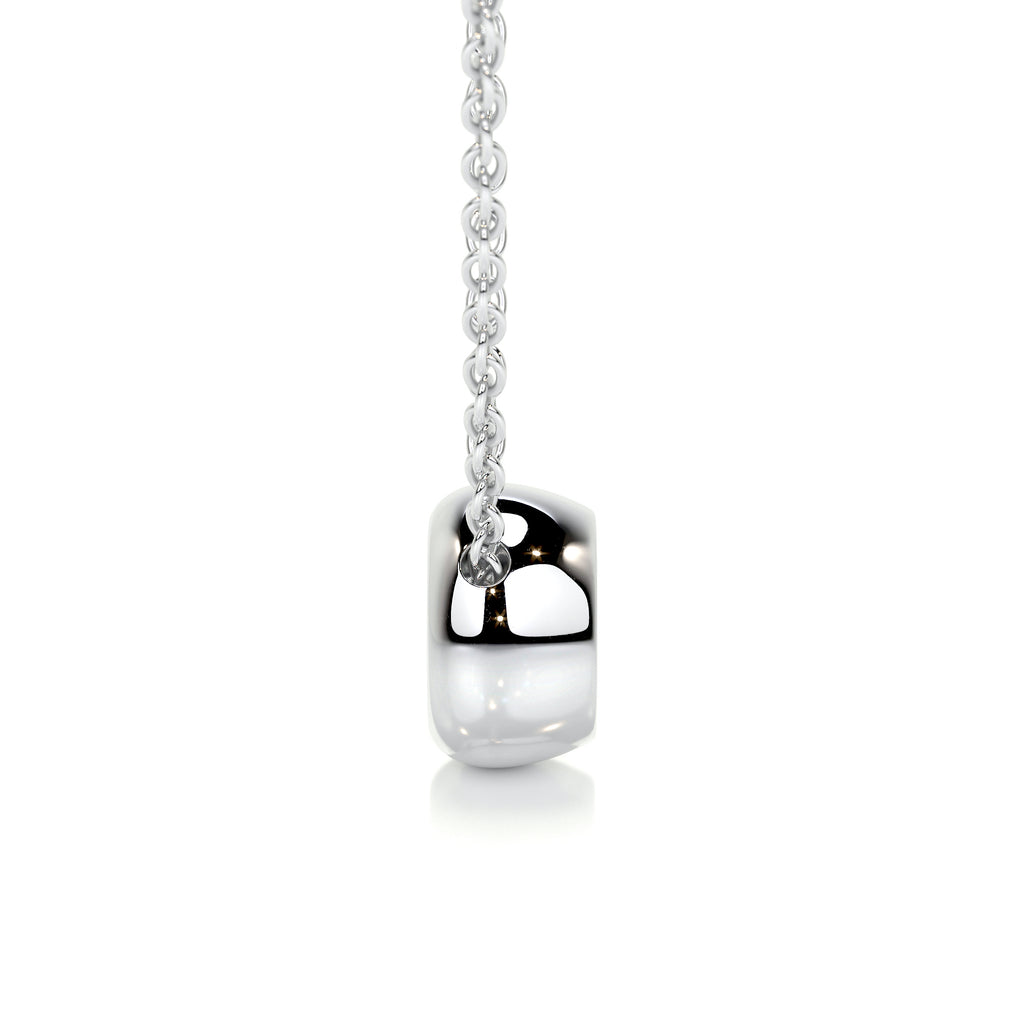 1.0 CT Round Bezel Style  Lab Grown Diamond Necklace