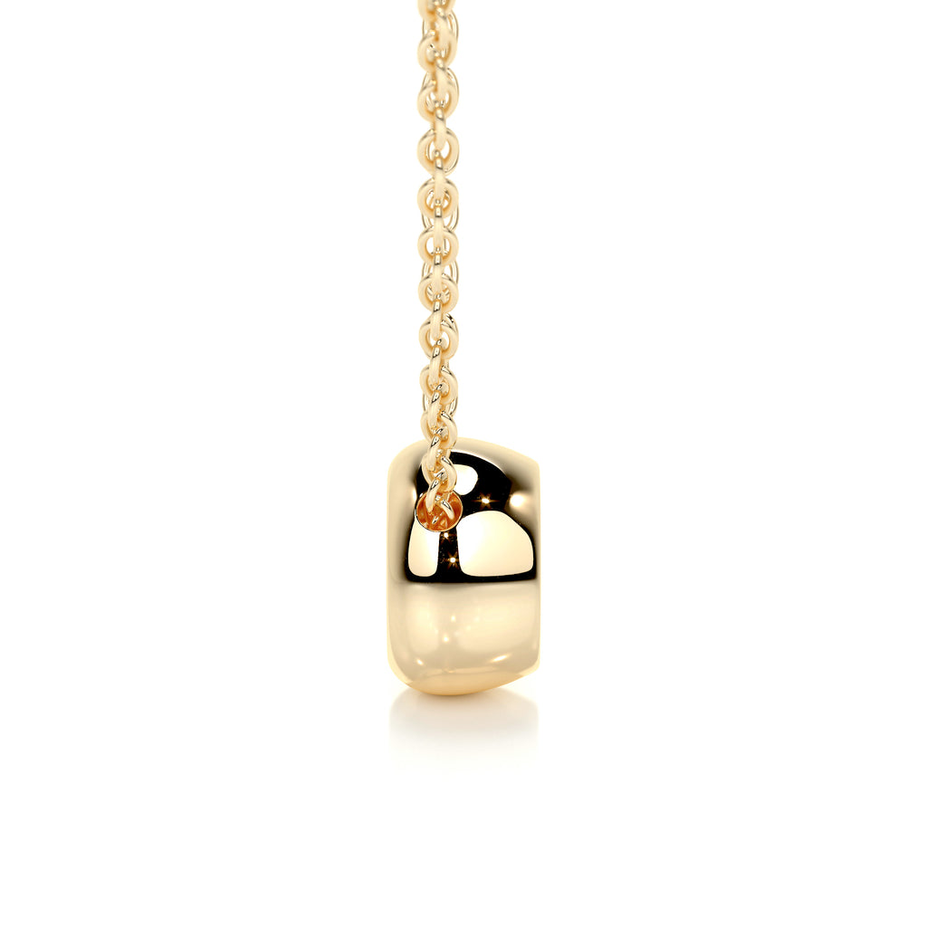 1.0 CT Round Bezel Style  Lab Grown Diamond Necklace
