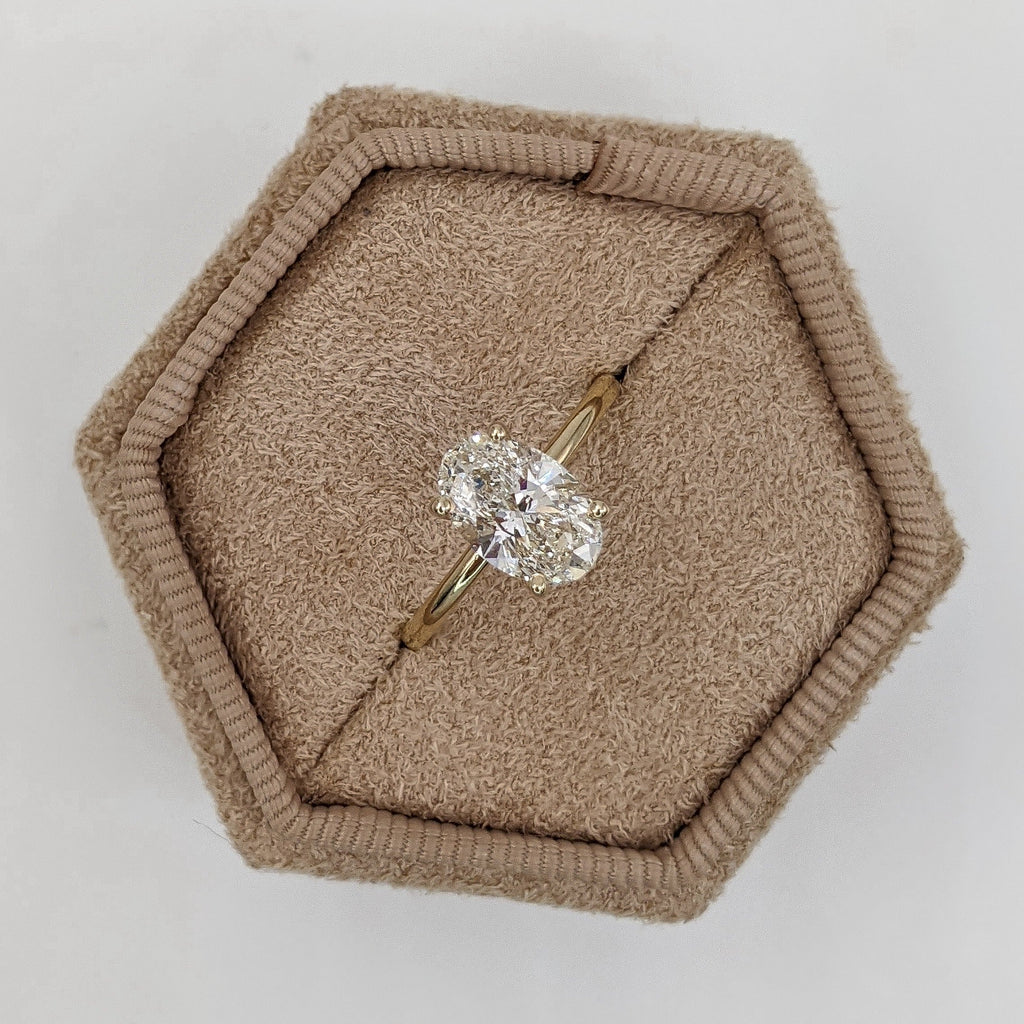 Oval Solitaire Lab Grown Diamond Engagement Ring