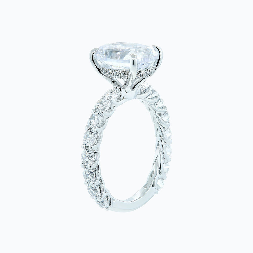 Oval Pave Lab Grown Diamond Engagement Ring