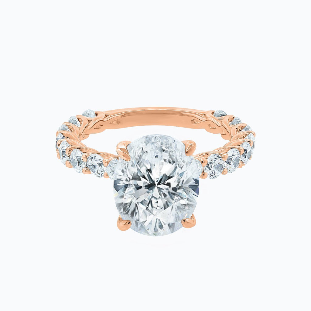 Oval Pave Lab Grown Diamond Engagement Ring