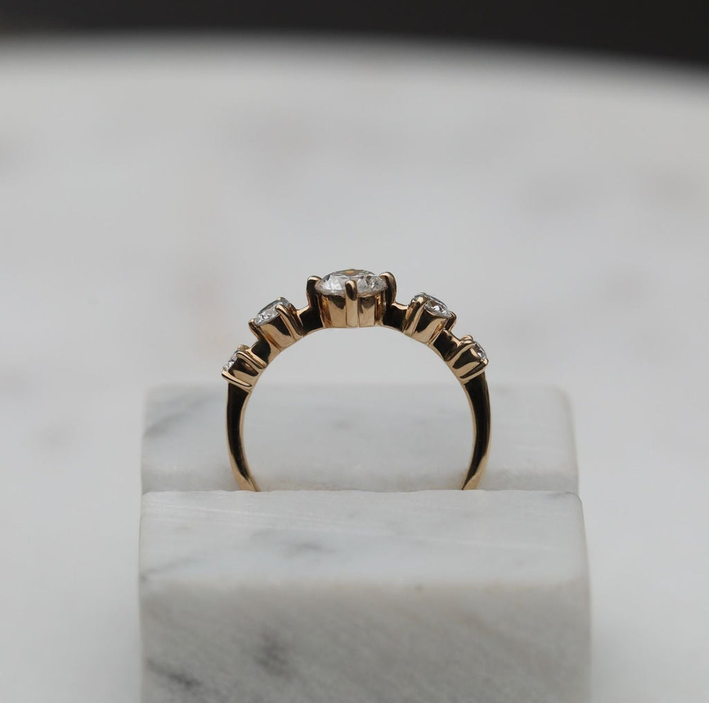 0.80 CT Round Dainty Lab Grown Diamond Wedding Band
