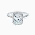 Radiant Halo & Pave Lab Grown Diamond Engagement Ring