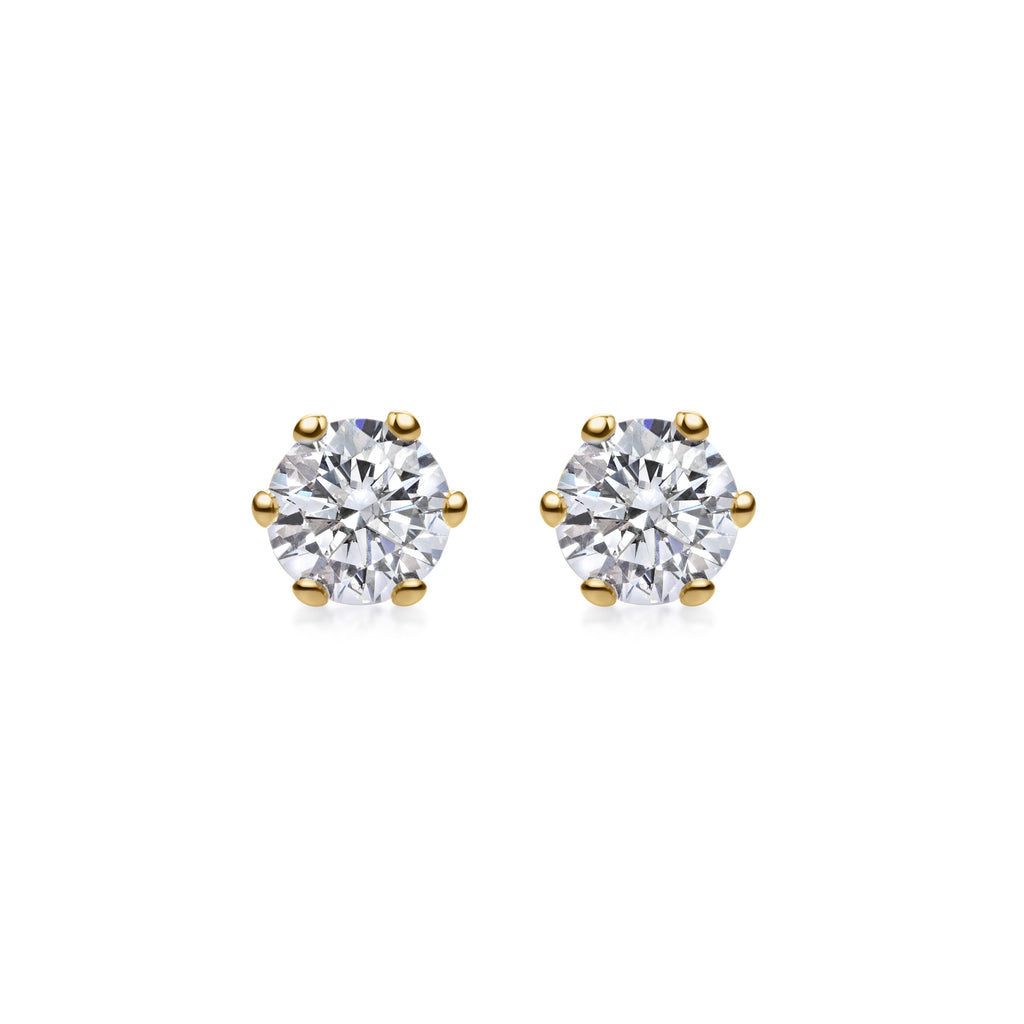 0.5 CT Round Solitaire Lab Grown Diamond Earrings