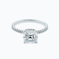 Cushion Pave Lab Grown Diamond Engagement Ring