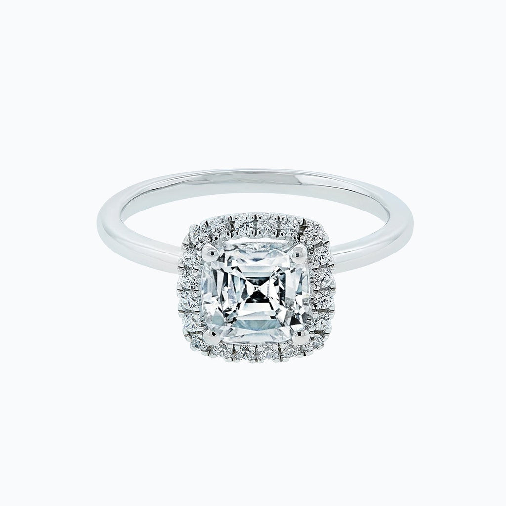 Cushion Halo Lab Grown Diamond Engagement Ring