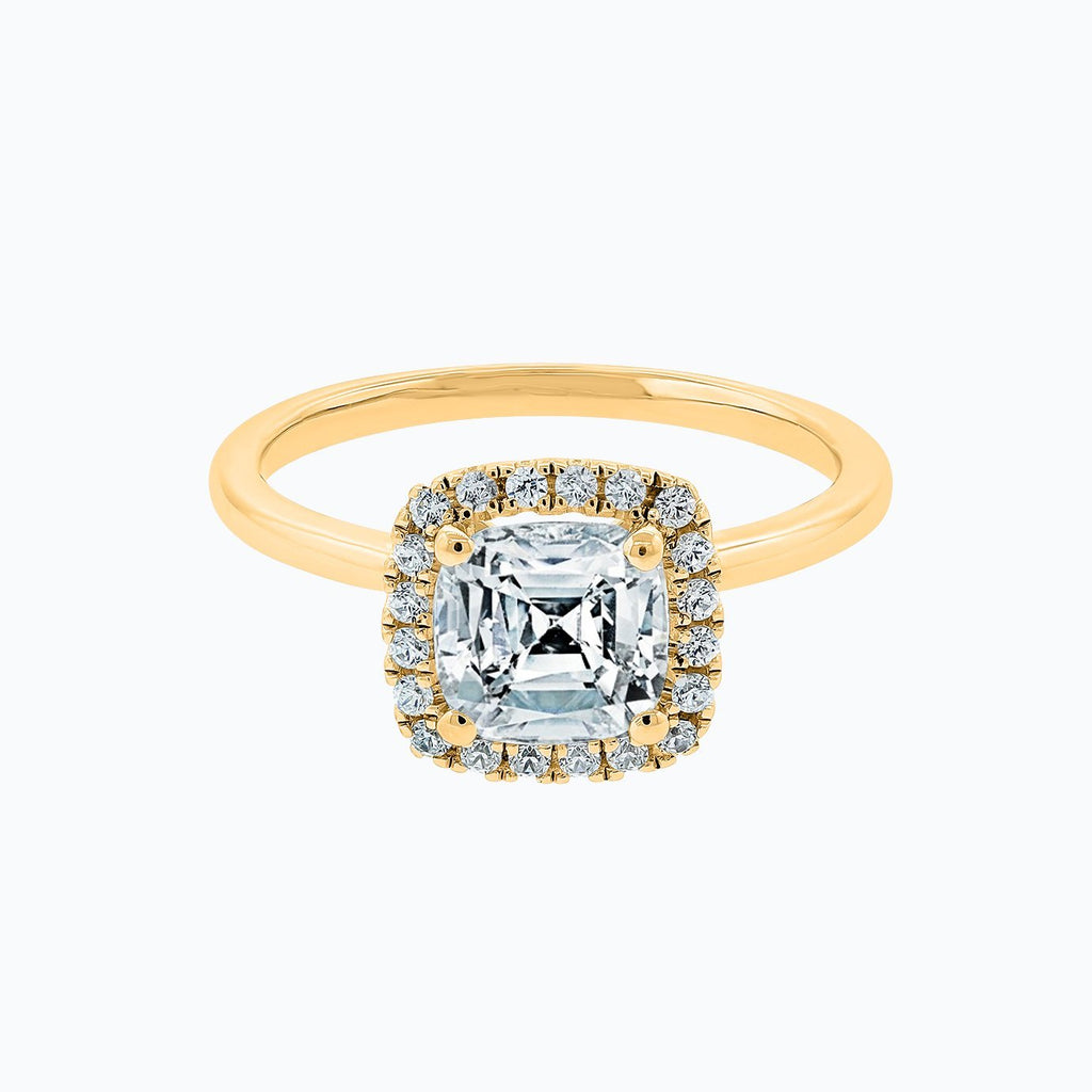 Cushion Halo Lab Grown Diamond Engagement Ring