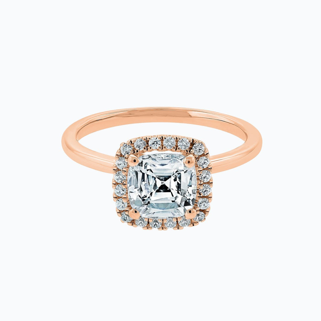 Cushion Halo Lab Grown Diamond Engagement Ring