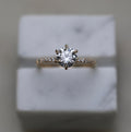 Round Cut Pave Lab Grown Diamond Engagement Ring