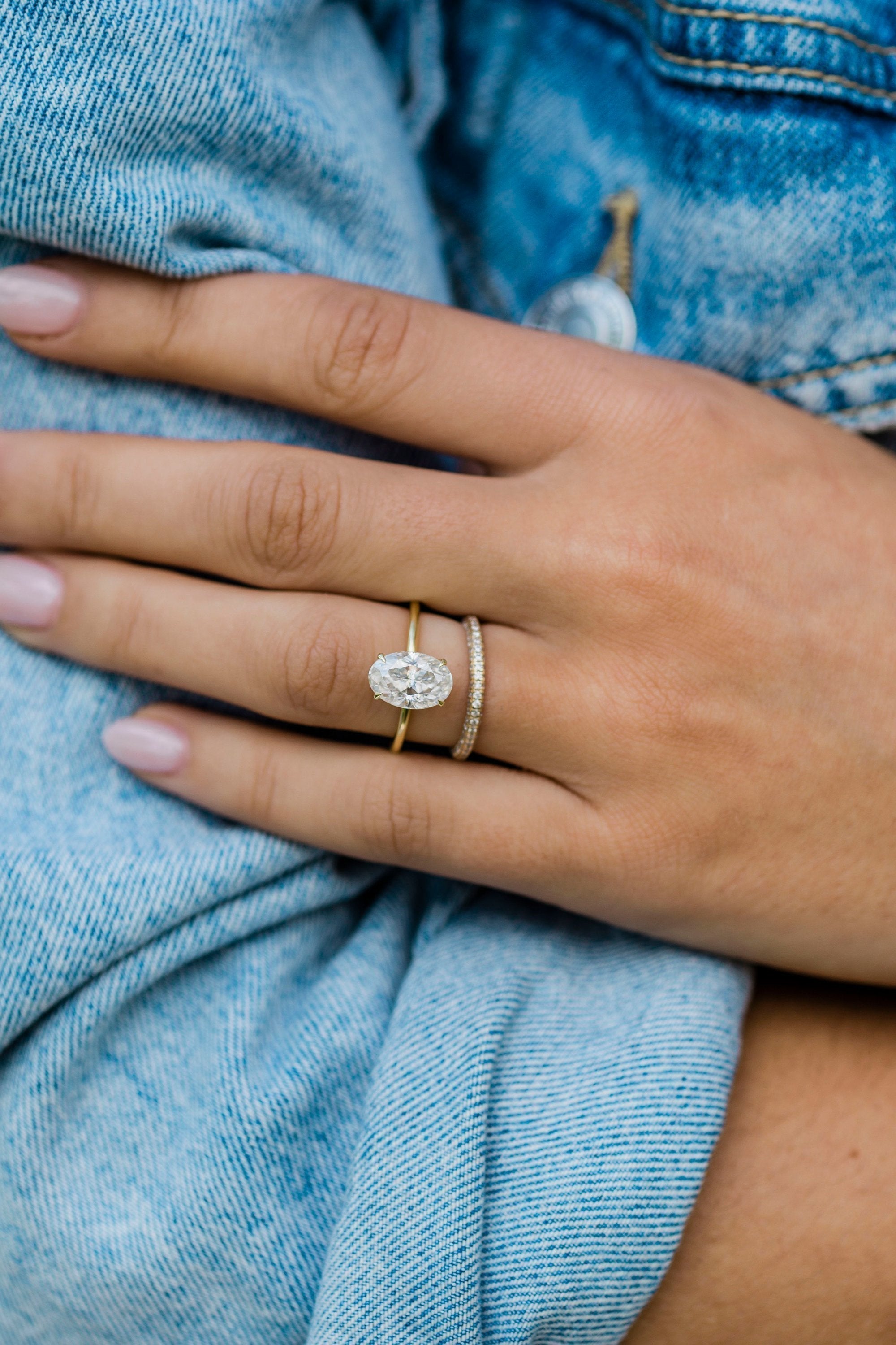 2.70 CT Oval Moissanite Ring Featuring Hidden Halo Style-Custom Listing For Xander 3