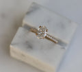 Oval Cut Pave Lab Grown Diamond Engagement Ring