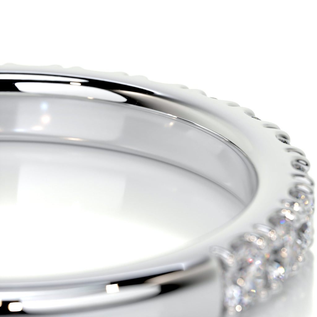 0.5 CT Round Half Eternity Lab Grown Diamond Wedding Band