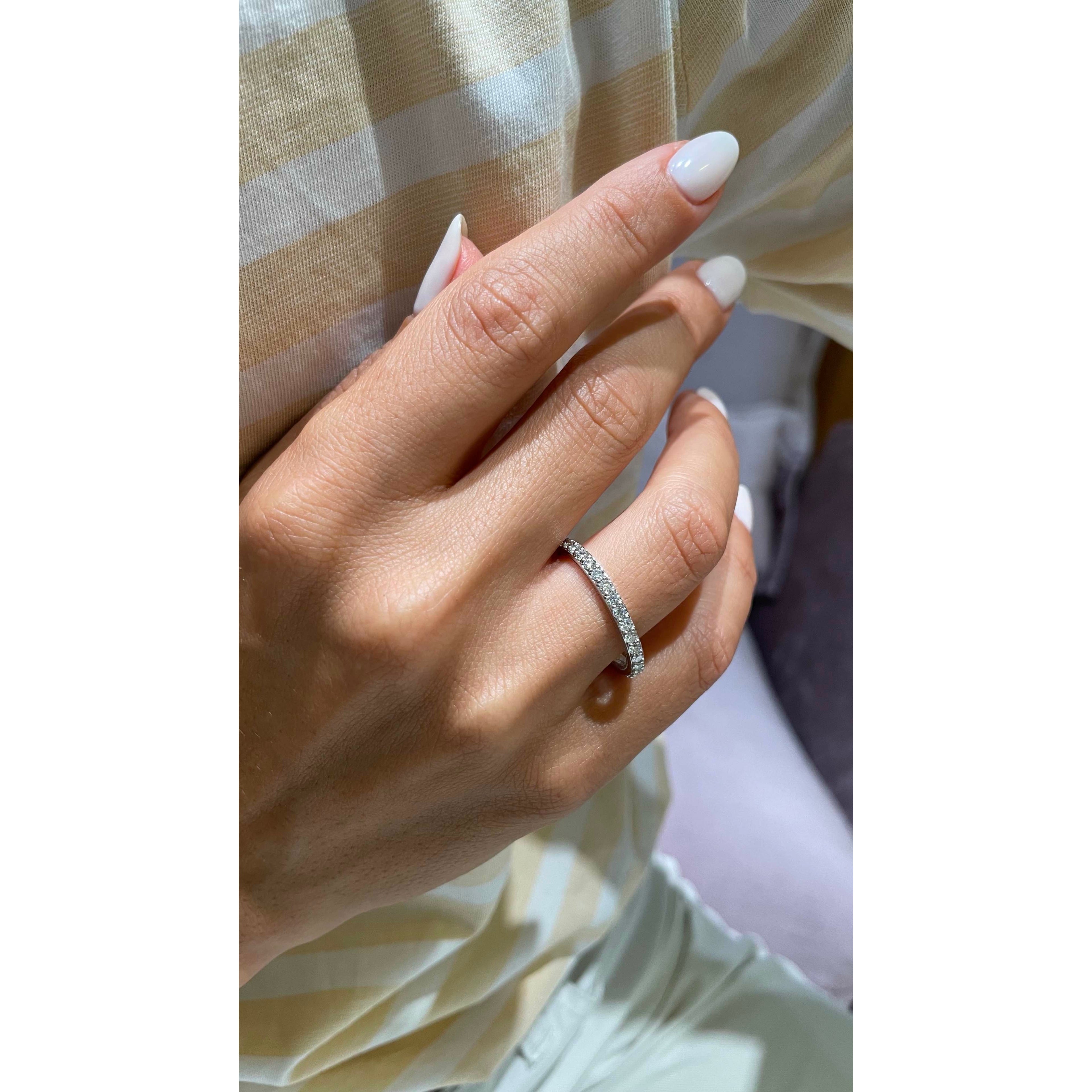 0.5 CT Round Half Eternity Lab Grown Diamond Wedding Band