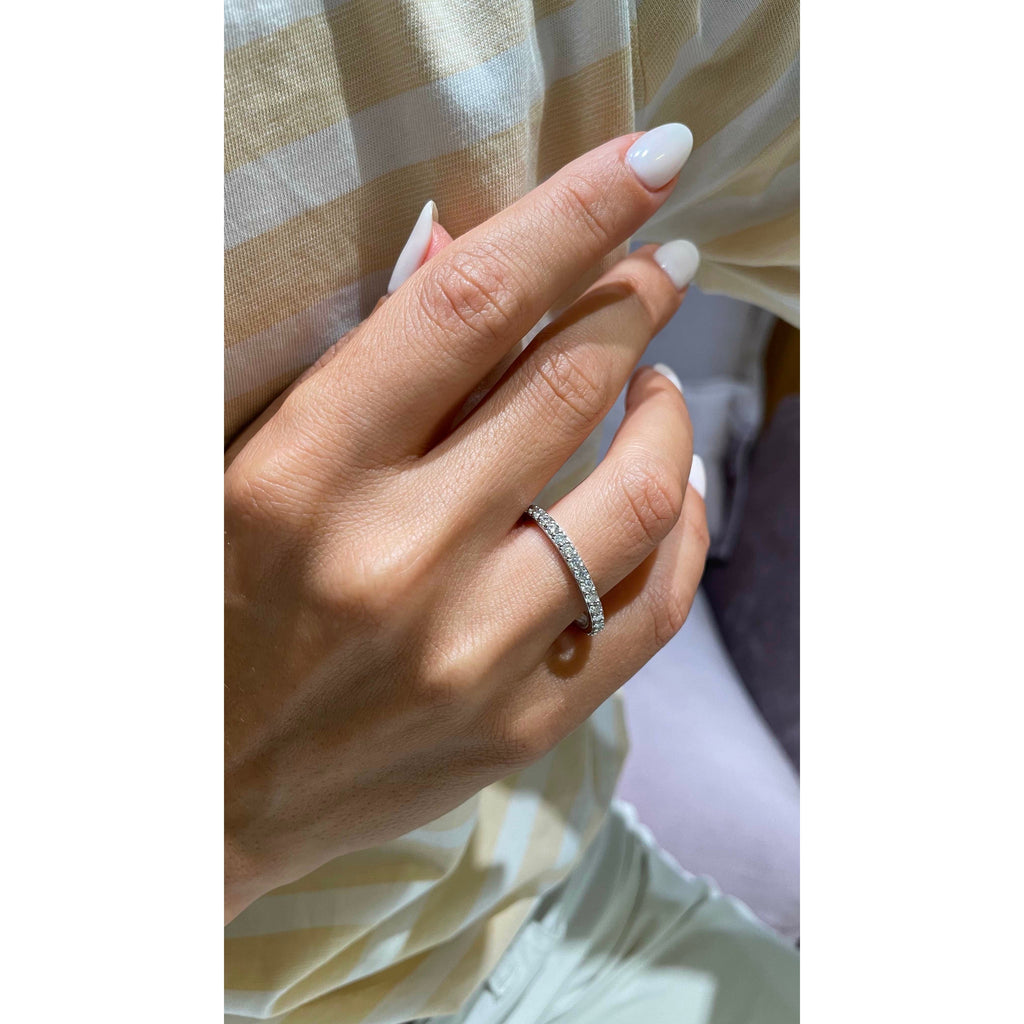 0.5 CT Round Half Eternity Lab Grown Diamond Wedding Band