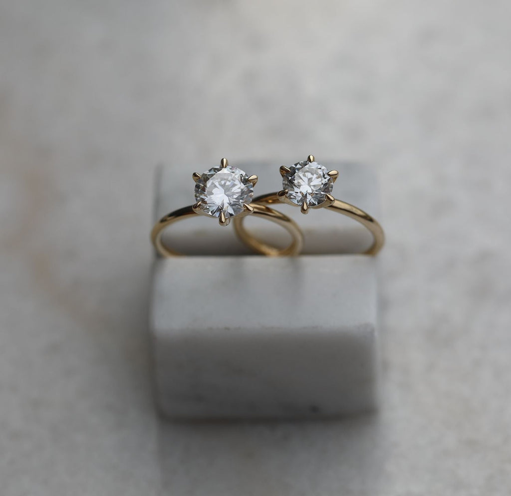 Round Solitaire Lab Grown Diamond Engagement Ring